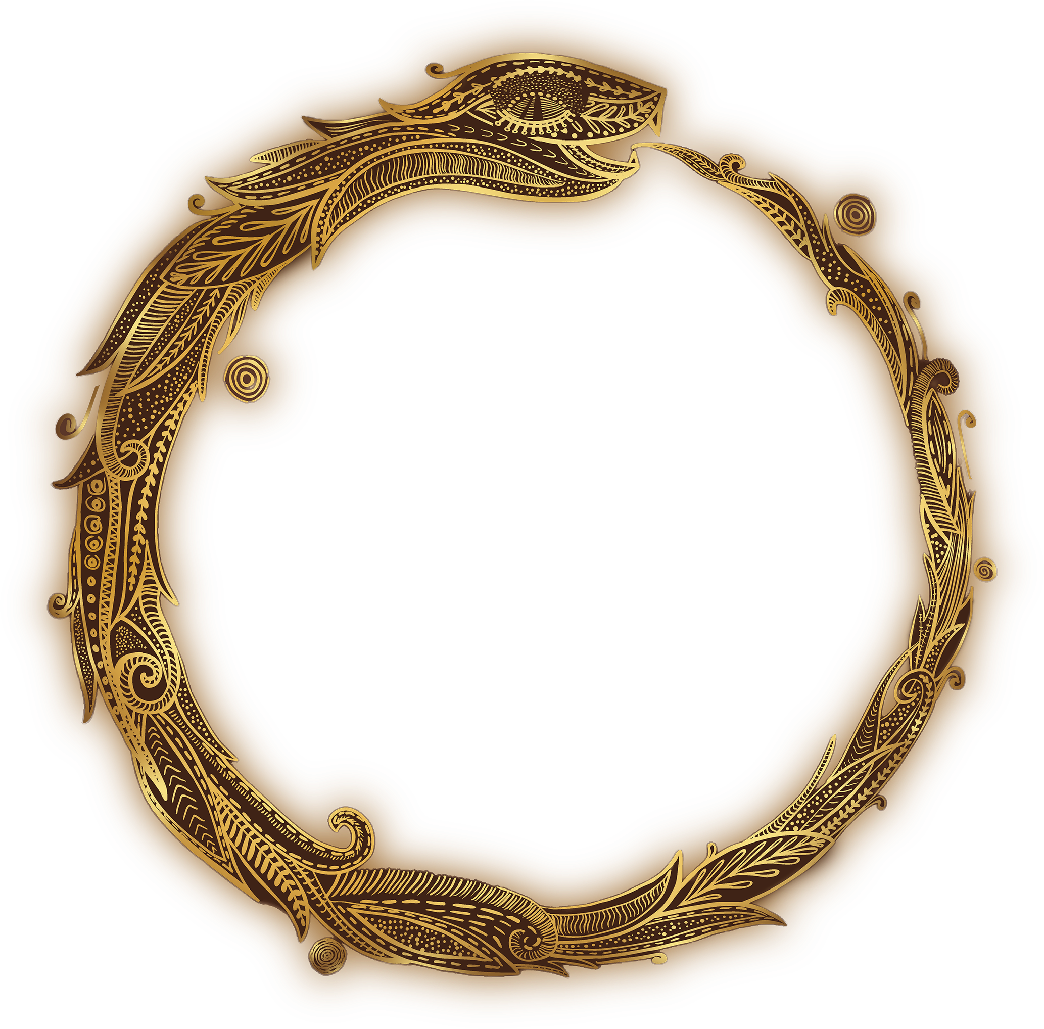blue woman rotating oroborus decoration